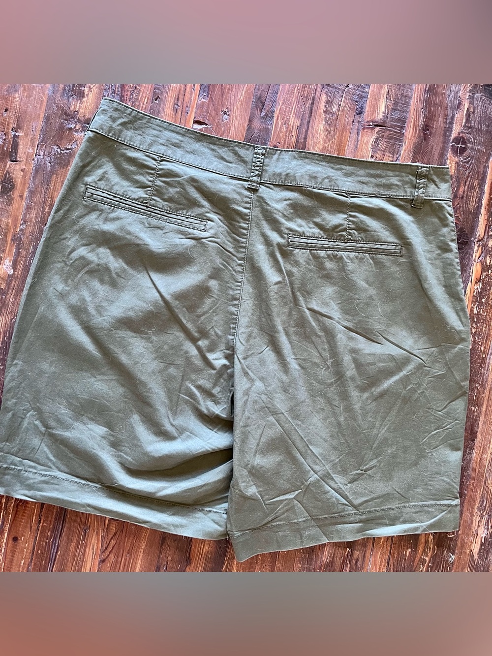 Old Navy Trio of High Waist Everyday Shorts: Tan,Gray, Green Sz 12 EUC - Picture 6 of 16